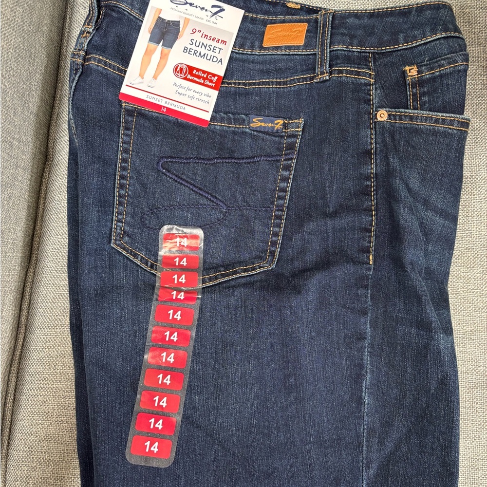Seven7 Women's Indigo Bermuda Shorts